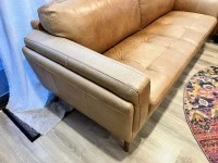 LUCA HENDRIX LEATHER 3 SEATER SOFA from Farmers