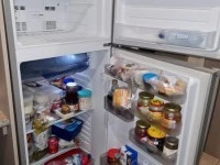 Fridge with top freezer