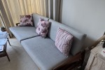 3-seat wooden Sofa, Dresser/chest of drawers, small filing cabinet, Si...