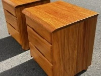 2 Wooden Rimu Bedside Tables—Mill-brook Furniture LTD