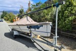 Sailboat on trailer