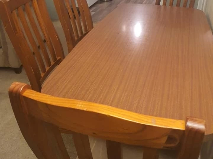 Dining table, Dining chair, Dining chair, Dining chair, Dining chair