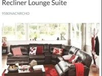 Dorset fabric leather 5 seater recliner lounge suite