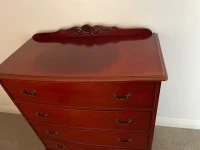 Vintage Red Mahogany Tall Boy 12367