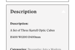 3 Kartell cubes, 2 Kartell componobilis