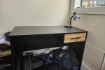 Double mattress, drawers, desk