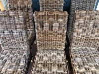 Natural Wicker Rattan Dining Room Chairs.