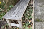 Outdoor table and bench seat