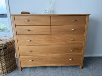 Chest of drawers, two seater sofa, hall credenza unit