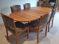 Danske Mobler rimu extendable dining table and 6 chairs