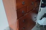Double bed, can be dismantled by the owner, Small chest of drawers, Sh...