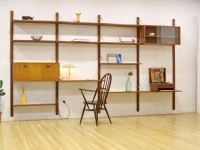 Mid Century Large Wall Units. 370cm WIDE. 214cm H.