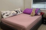 Double bed, computer chair (2), computer table (2), book shelves (2), ...