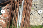 Scaffolding poles and boards