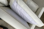 Retro modernist designer White leather couch from homage 3 seater mode...