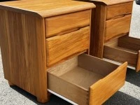 2 Wooden Rimu Bedside Tables—Mill-brook Furniture LTD