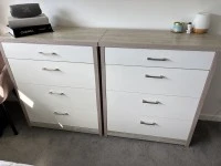 Double bed base, Double bed mattress, 6x Boxes - per photo, Drawers, D...