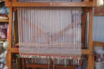 Weaving loom, Rug wool in photos