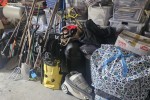 13 cube of boxs and some garden tools