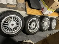 Full set x4 of wheels rims with fitted tyres. Each wheel is 16 inch di...