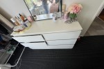 Drawers, Desk, Double bed, Bed frame underneath and headboard for doub...