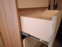 Wood/white chest of drawers