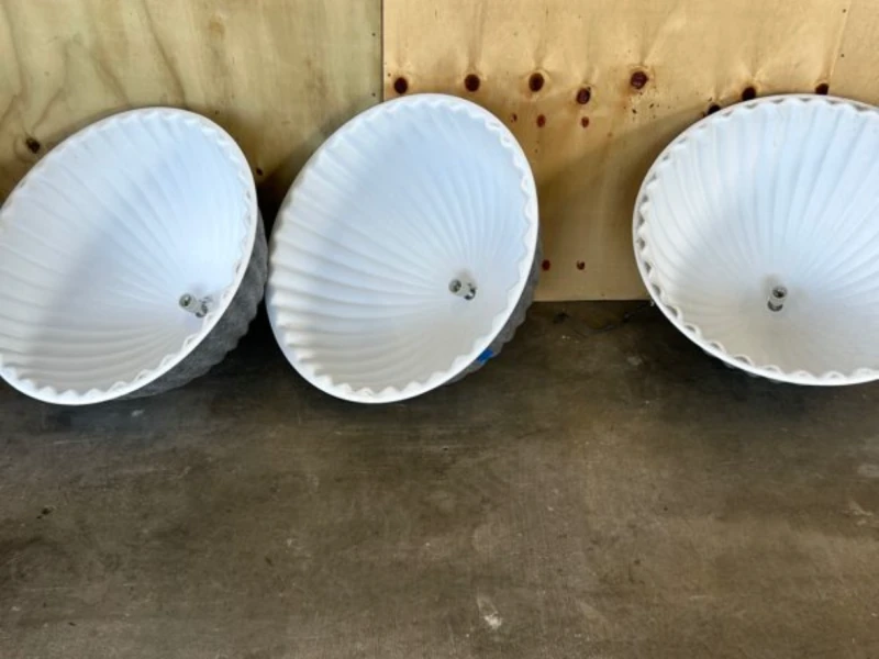 3 large light lampshades