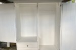 Hampton style wooden double wardrobe