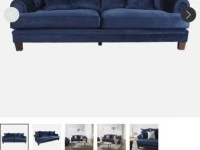 Early Settler Lisette 3.5 Seater Velvet Sofa Celeste Indigo