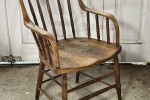 APRIL SALE >> Antique Spindle Back Arm Chair: Oak, or Elm and Ash