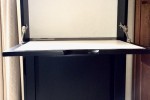 Laptop work station with drop leaf desktop - A real space-saver