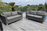 Two rattan / wicker outdoor sofas (2)