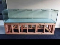 2.7m glass aquarium with wooden stand