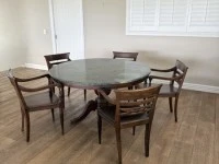 Raffles Round Marble Dining Table & Chairs