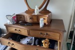 3-seat wooden Sofa, Dresser/chest of drawers, small filing cabinet, Si...