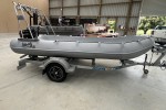 Inflatable boat 4.35m dinghy on trailer