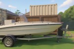 Motor boat Atomix 420SC FIBERGLASS  with single axle trailer