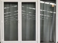 Off White Aluminium French Doors H2005 x W2410 DR5092
