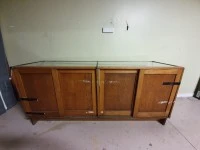 Oak and Glass Display Cabinet