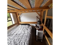 Queen loft bed frame and mattress