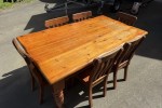 Table 1.8m long and 6 solid chairs