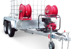 8x5 tandem axle trailer with tanks fitted.