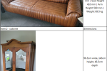 Leather Couch, Cabinet