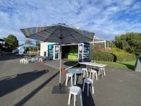 Heavy 10m long trailer, using our custom Ute