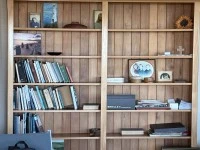Bookcase, Bedside table (2), Ottoman, Small Coffee tables (2), Rimu ch...
