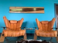 Pacific Green Leather chair, Pacific Green Leather chair