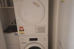 Double bed, 2 bookshelves, table and chairs, washing machine and dry...
