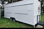 It's a twin axle food cart trailer, 7.5m long and 2.8m high