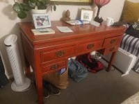 Two-seater couch, three-seater couch, table and chairs, hall desk, few...