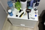 Double bed, Bedside table